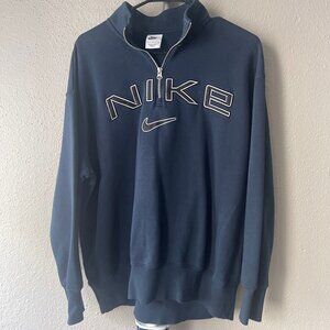 Nike Women Navy Half Zip Size S